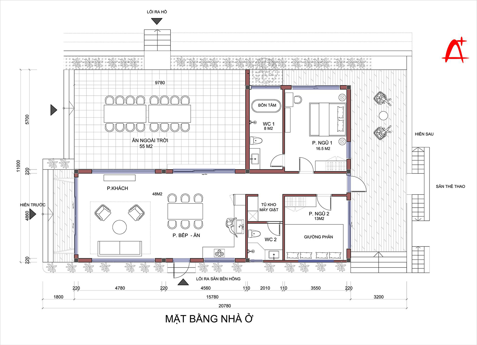 Mặt bằng ng&ocirc;i nh&agrave;